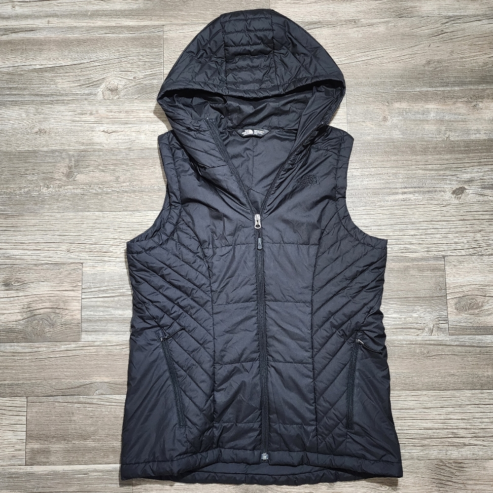 North Face Sleeveless Full Zip Lightweight Hooded Vest Size Medium Women's